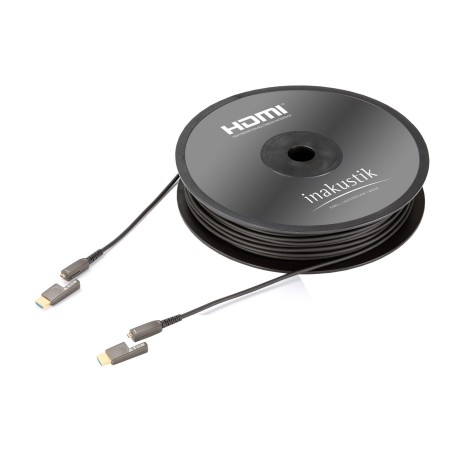 inakustik LWL Micro HDMI- Micro HDMI Kabel mit Micro HDMI- HDMI Adapter 15m 