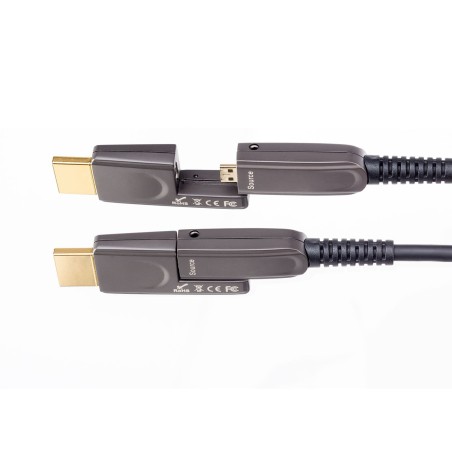 inakustik LWL Micro HDMI- Micro HDMI Kabel mit Micro HDMI- HDMI Adapter 100m 