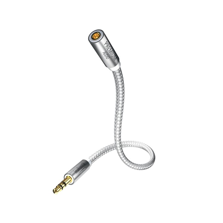 inakustik Kopfhörer-Verlängerung Premium 3.5mm / 10.0m / inkl. 3.5mm-6.3mm Adapter