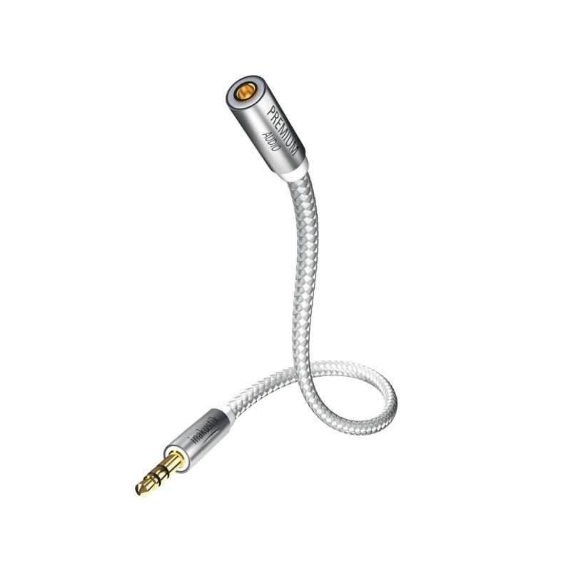 inakustik Kopfhörer-Verlängerung Premium 3.5mm / 10.0m / inkl. 3.5mm-6.3mm Adapter